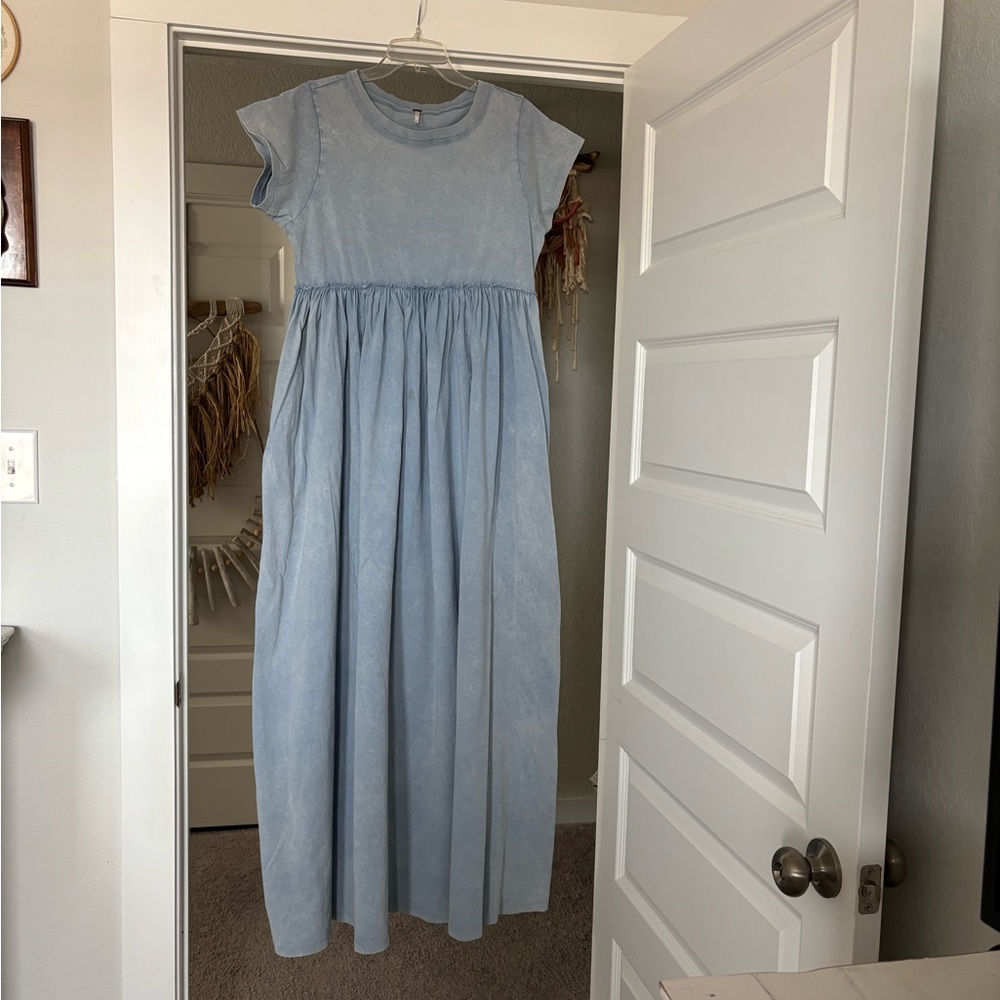 Free People Light Blue Carissa Dress